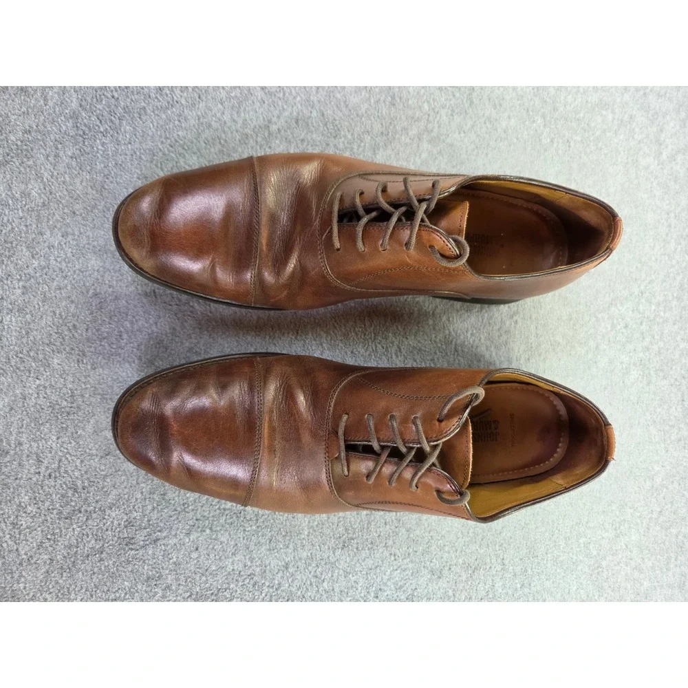 Johnston & Murphy Mens 20-3916 Cap Toe Oxford Shoes 11.5M Brown Professional